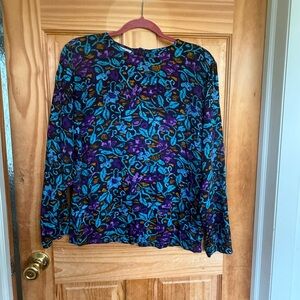 Vintage 90s Putumayo Women’s Floral Long Sleeve Top